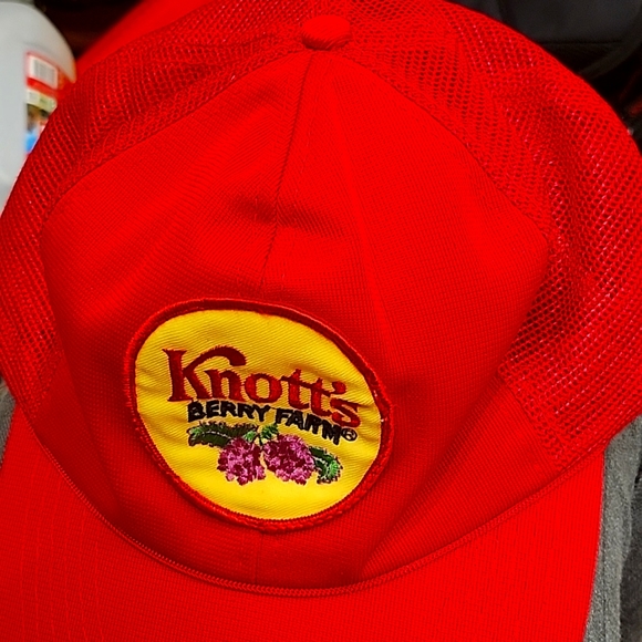 Vintage 80s Knott's Berry Farm Spell Out Patch Roped Trucker Hat Cap Snapback - Picture 4 of 5